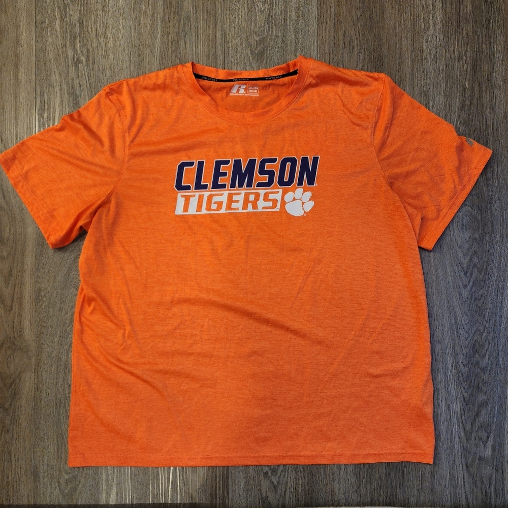 Clemson Men's 2XL Short Sleeve Clemson Tigers Crew Neck Active Tee Russell